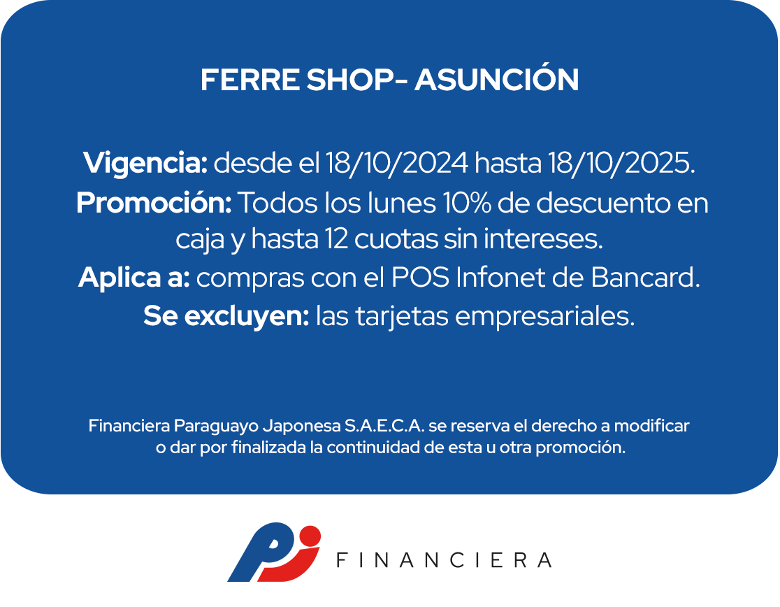 Ferre Shop 12 Cuotas Ferretería Todos Los Días Asuncion