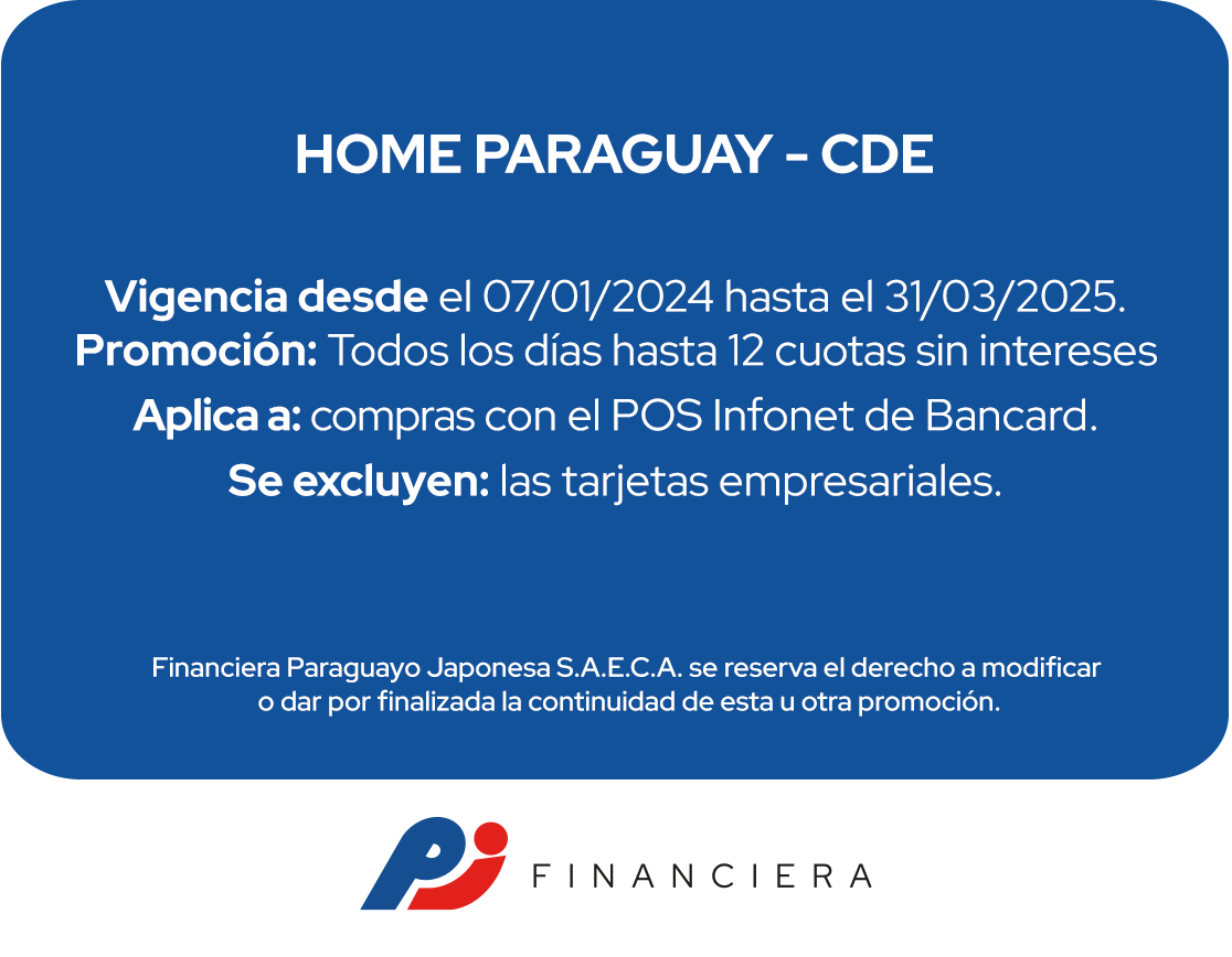 Home Paraguay 12 Cuotas Artículos Hogar Todos Los Días Ciudad del Este