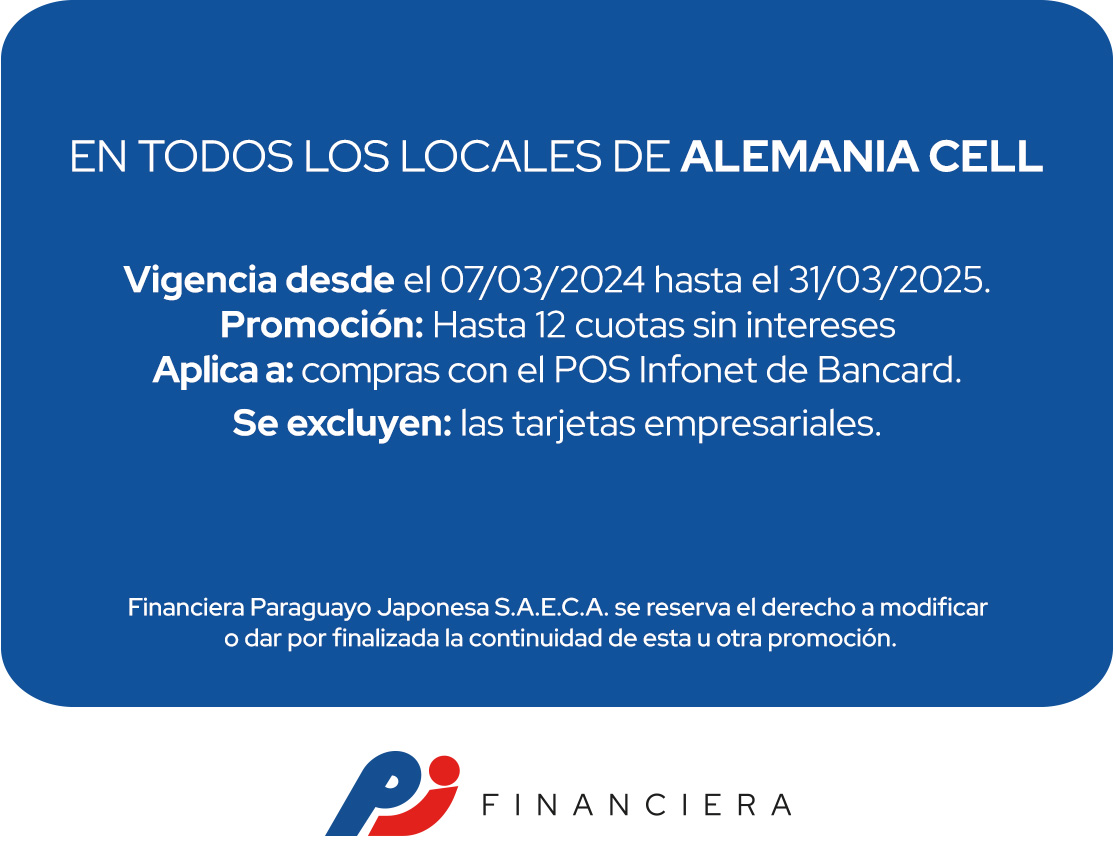 Alemania Cell 12 Cuotas Tecnología Todos Los Días