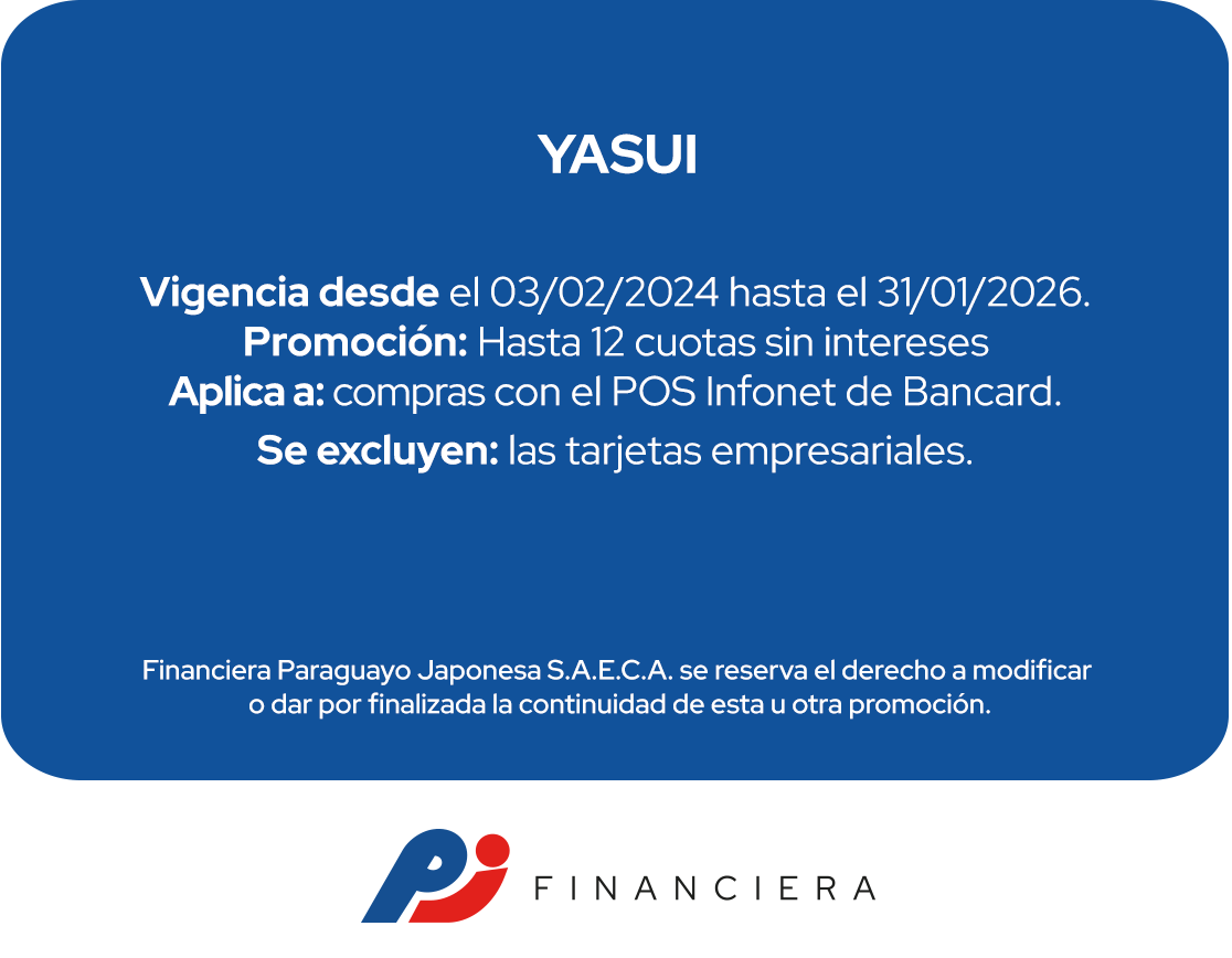 Yasui 12 Cuotas Tecnología E-Commerce Todos Los Días