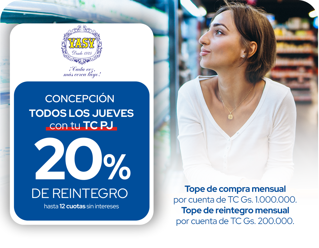 Casa Yasy 20% Reintegro Supermercado Jueves Concepcion