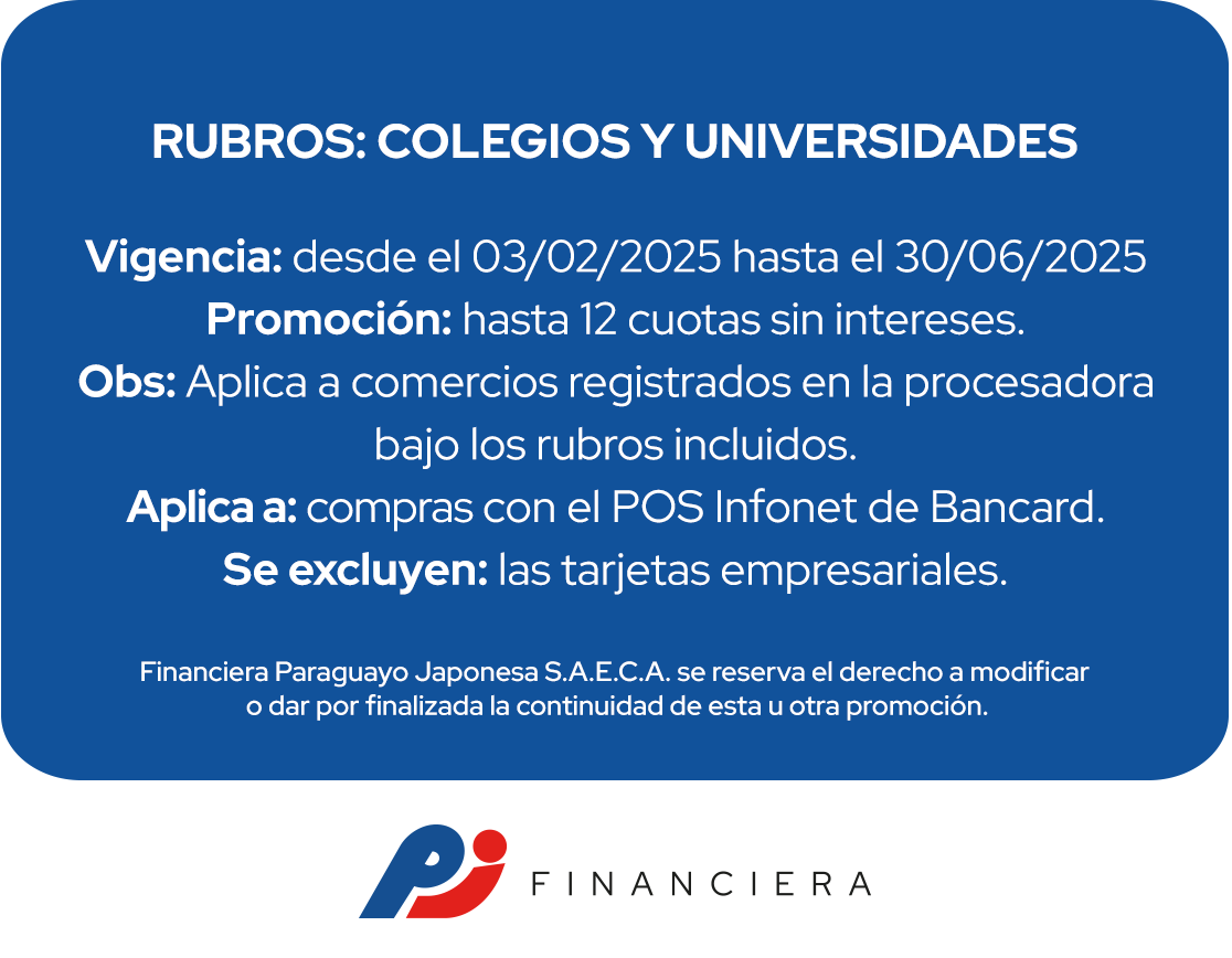 Colegios Universidades 12 cuotas Sin intereses