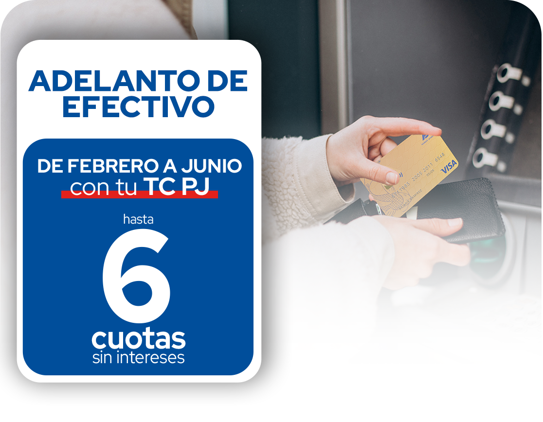 Efectivo 6 cuotas sin intereses