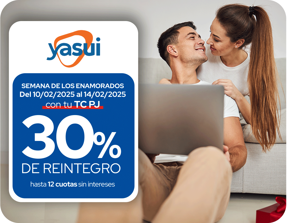 Yasui 30% Reintegro Semana de los Enamorados